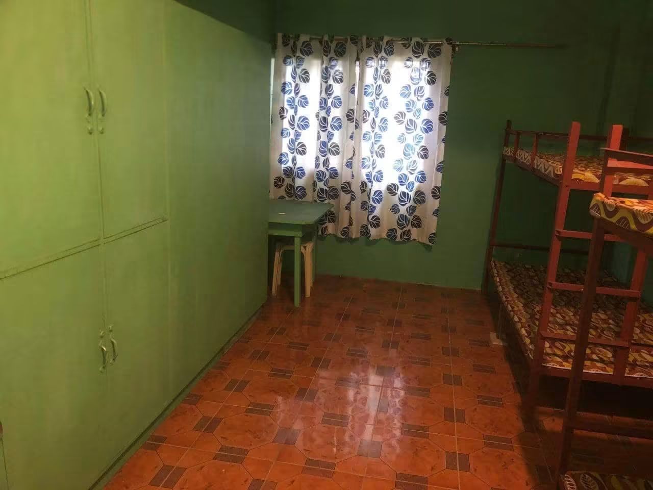 Little apartment at GINEL's Dormitory with a study table, wardrobe and bunk bed